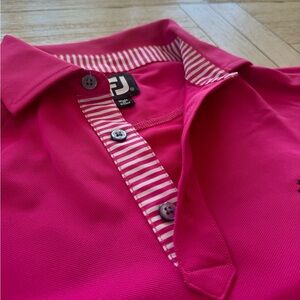 Footjoy Men’s Pink Short-sleeve Golf Shirt Size M